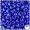 BeadTin Bright Blue Opaque 9mm Barrel Plastic Pony Beads (500pcs)
